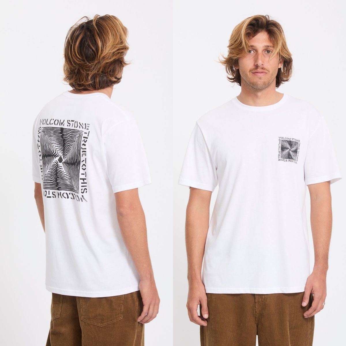 Streetwear Brand Tees - Футболка White Voidstone Volcom с графическим